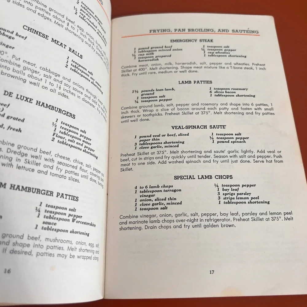 Vintage 1954 Presto Automatic Electric Skillet Recipe Book Instruction Manual